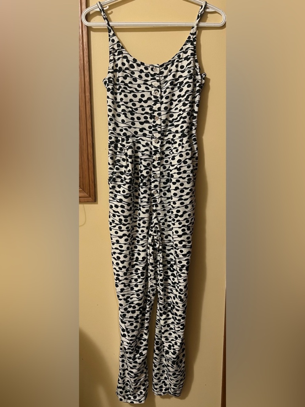 RVCA Black and White Polka-Print Button Shirt